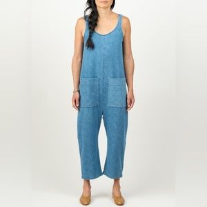 Ilana Kohn Gary Denim Cropped Jumpsuit Size S